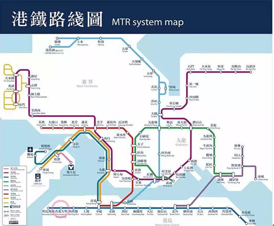 港铁路线图