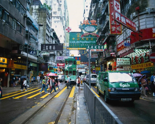 年代繁华的香港旺角购物中心